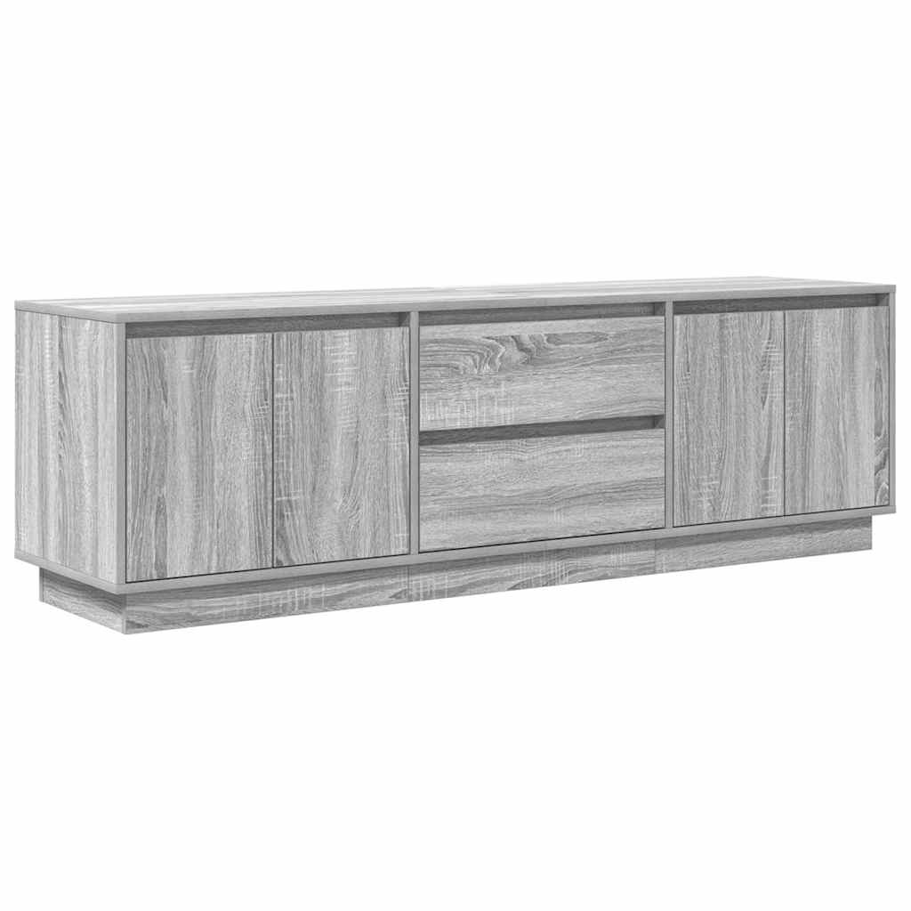 TV-Møbel Sonoma Grå TV-benk med LED-lys 160,5x41x50 cm