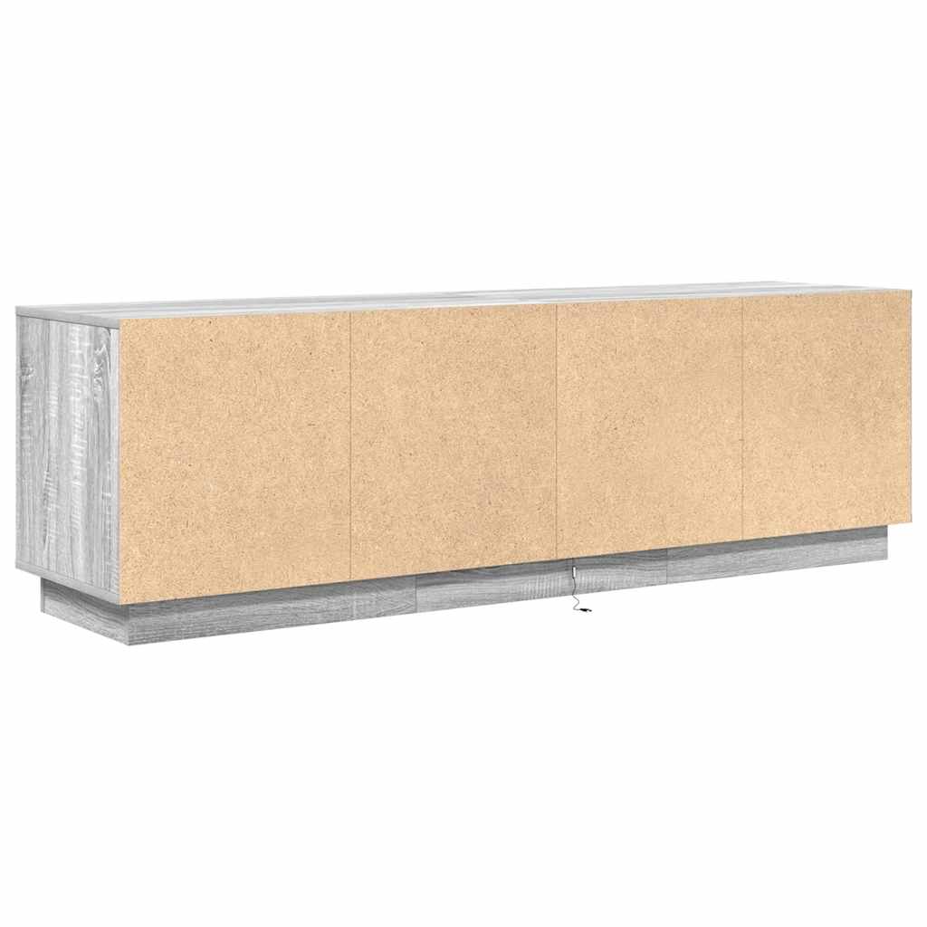 TV-Møbel Sonoma Grå TV-benk med LED-lys 160,5x41x50 cm