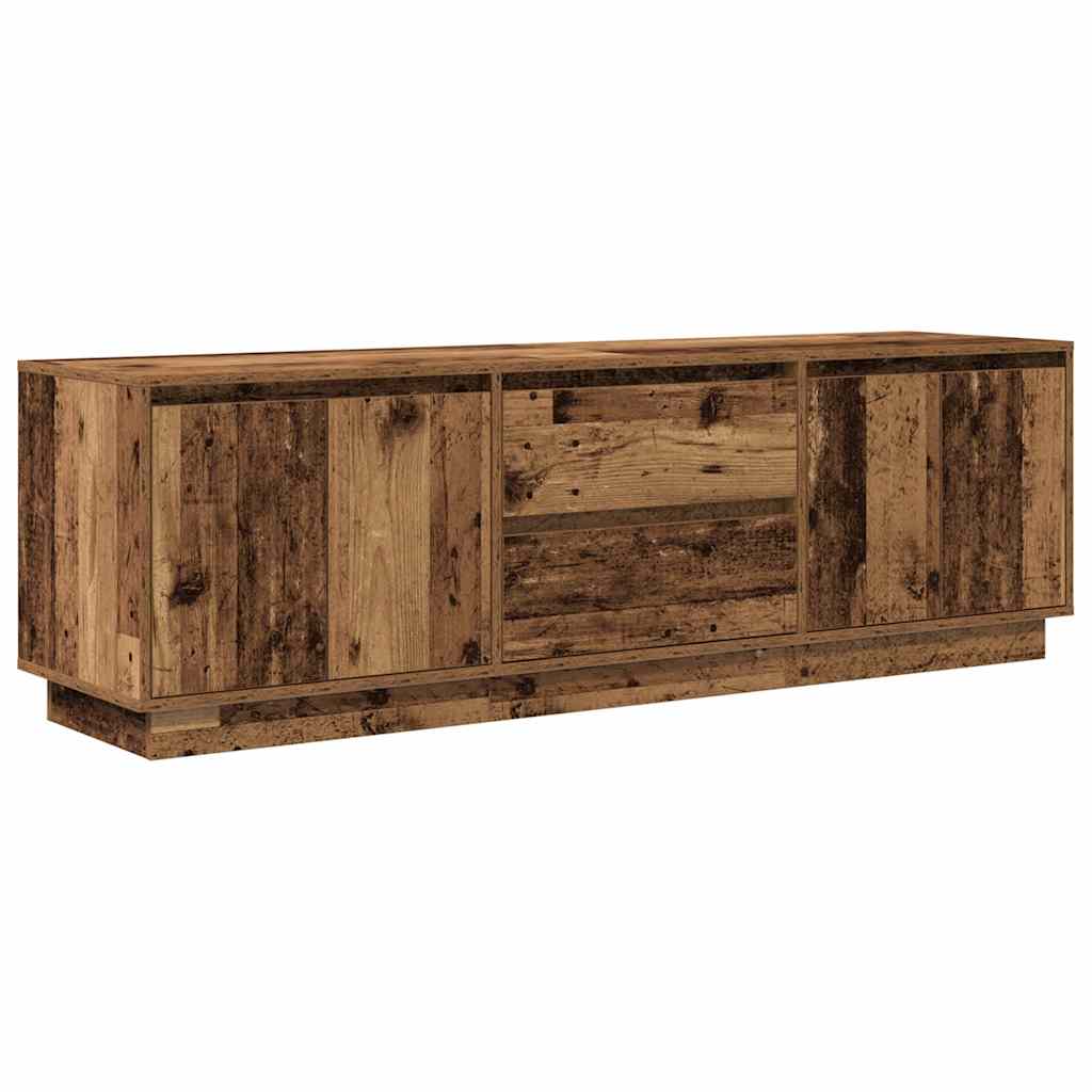 TV-Møbel Gammelt Tre TV-benk med LED-lys 160,5x41x50 cm