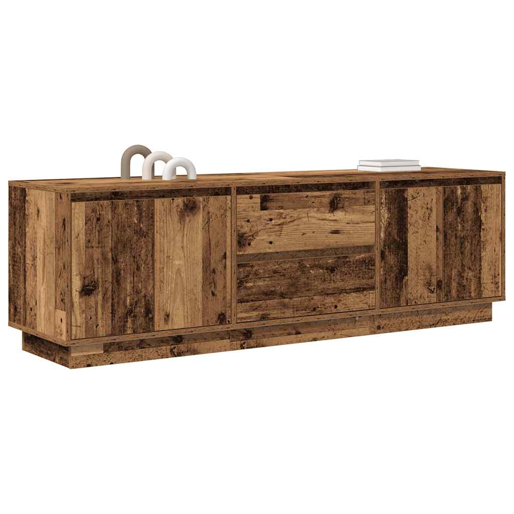 TV-Møbel Gammelt Tre TV-benk med LED-lys 160,5x41x50 cm