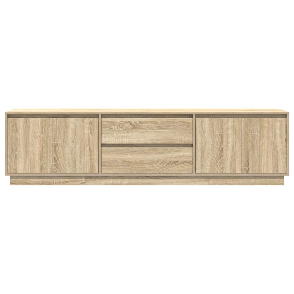 TV-Møbel Sonoma Eik TV-benk med LED-lys 193,5x41x50 cm
