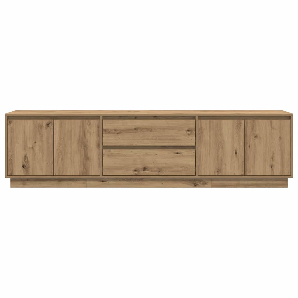 TV-Møbel Artisan Eik Tv-benk med LED-lys 193,5x41x50 cm