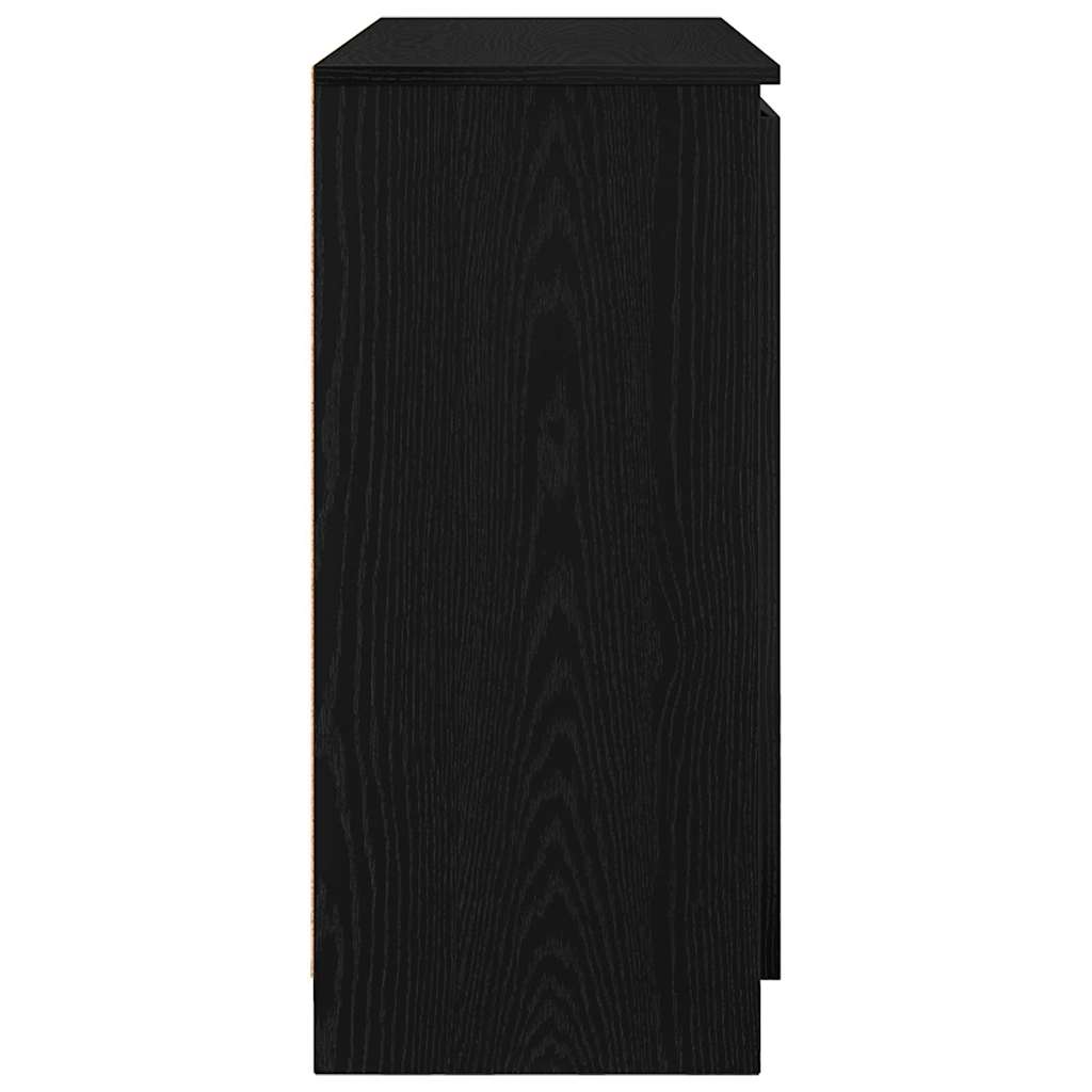 Skjenk Svart Eik med skuffer 100,5x35x76 cm
