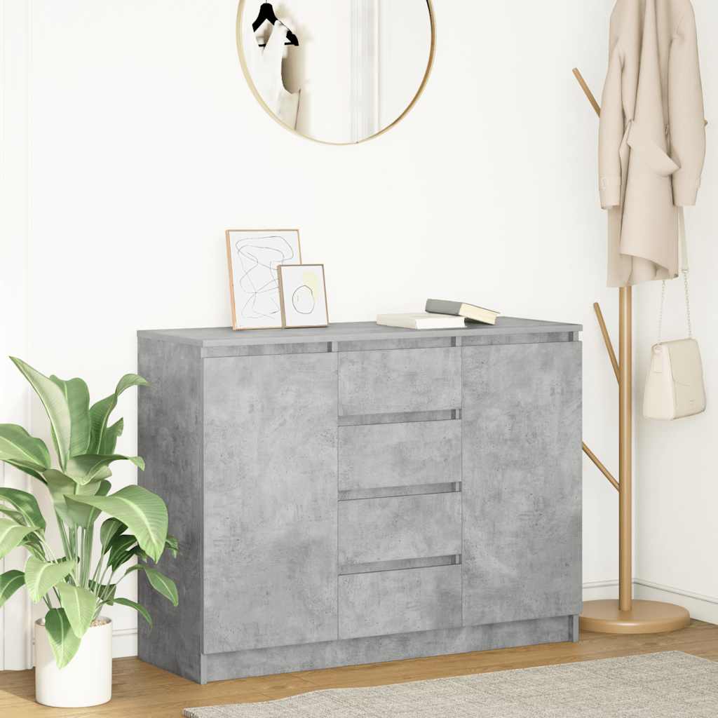 Skjenk Betonggrå med skuffer 100,5x35x76 cm