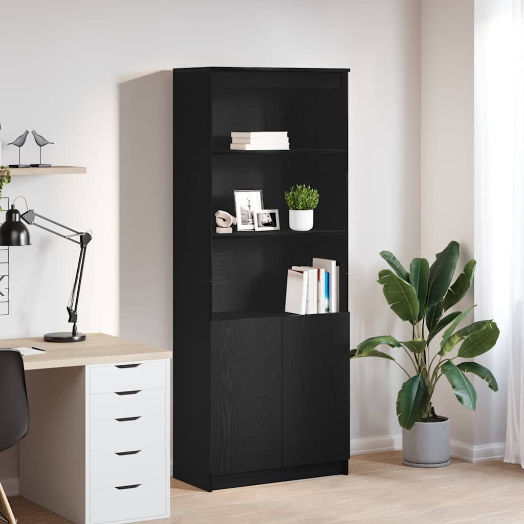 Skap Svart Eik 70x35x180 cm