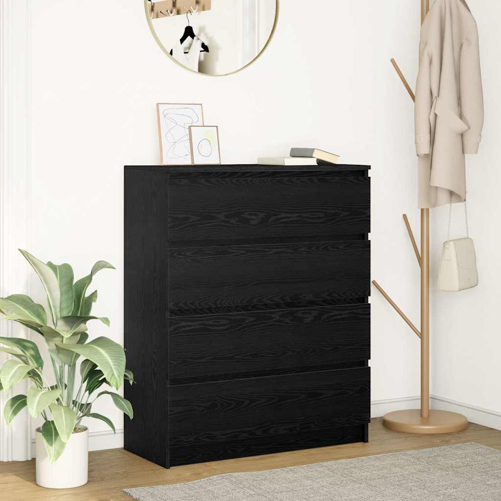 Skjenk Svart Eik 70x34x90 cm