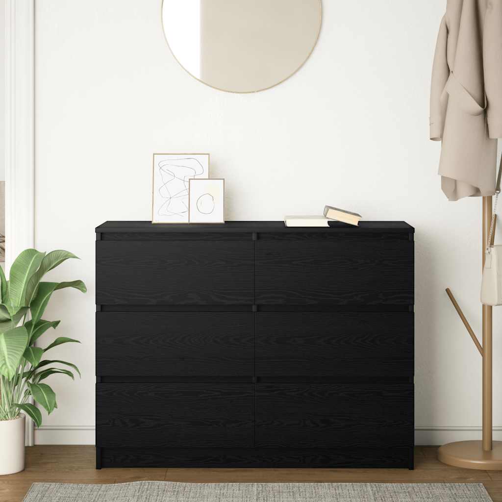 Skjenk Svart Eik 100x35x76 cm