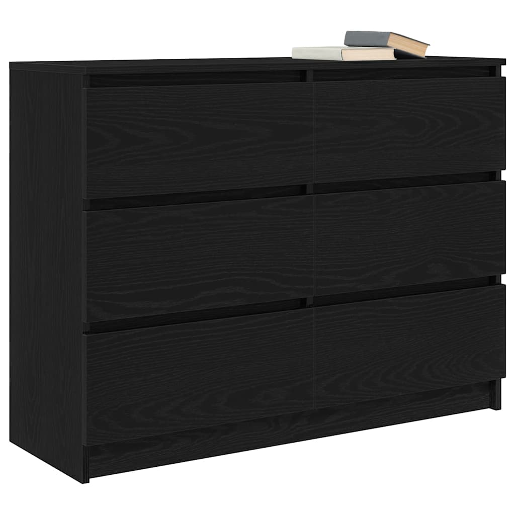 Skjenk Svart Eik 100x35x76 cm