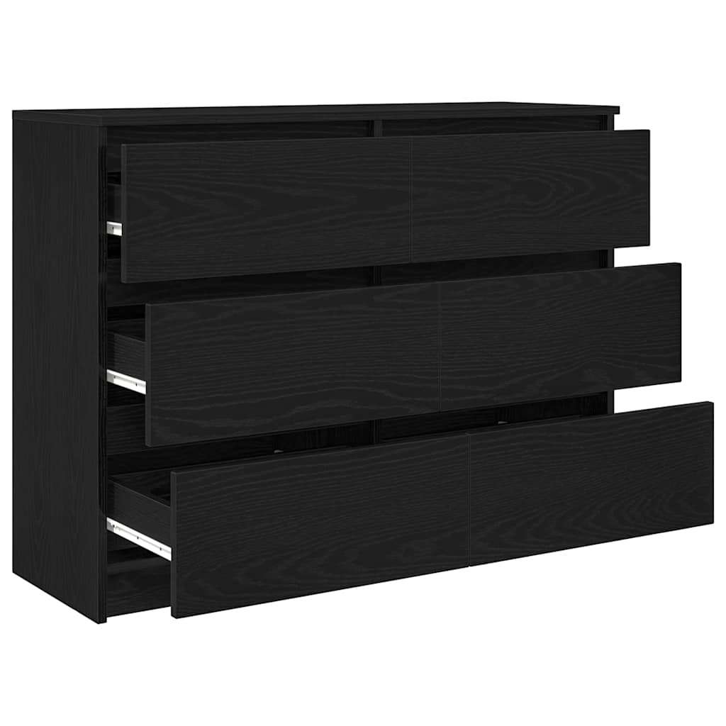 Skjenk Svart Eik 100x35x76 cm