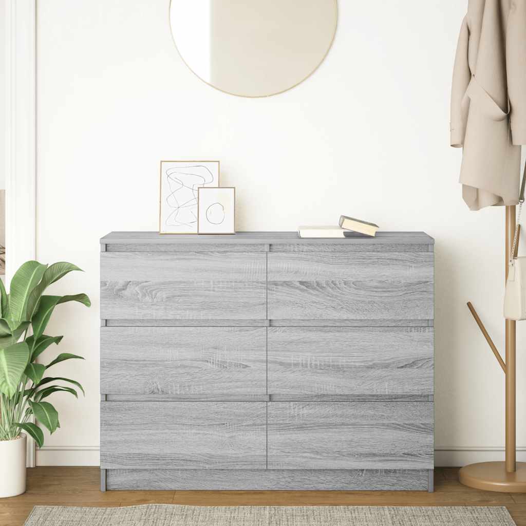 Kommode Sonoma Grå 100x35x76 cm