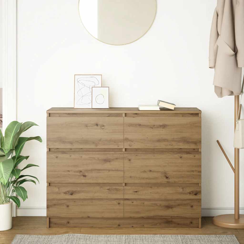 Skjenk artisan eik 100x35x76 cm konstruert tre