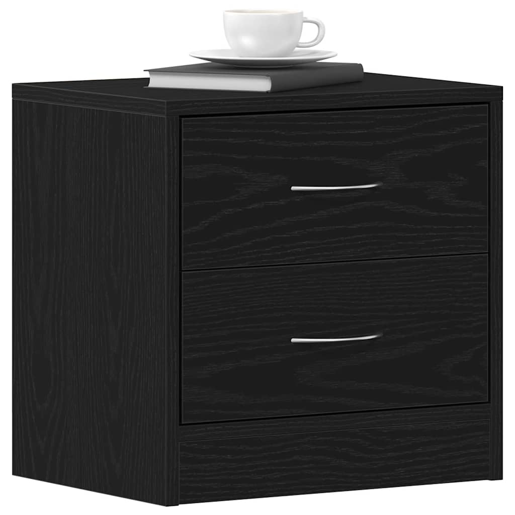 Nattbord Sengbord Svart Eik 40x30x40 cm