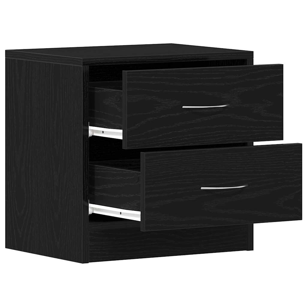Nattbord Sengbord Svart Eik 40x30x40 cm