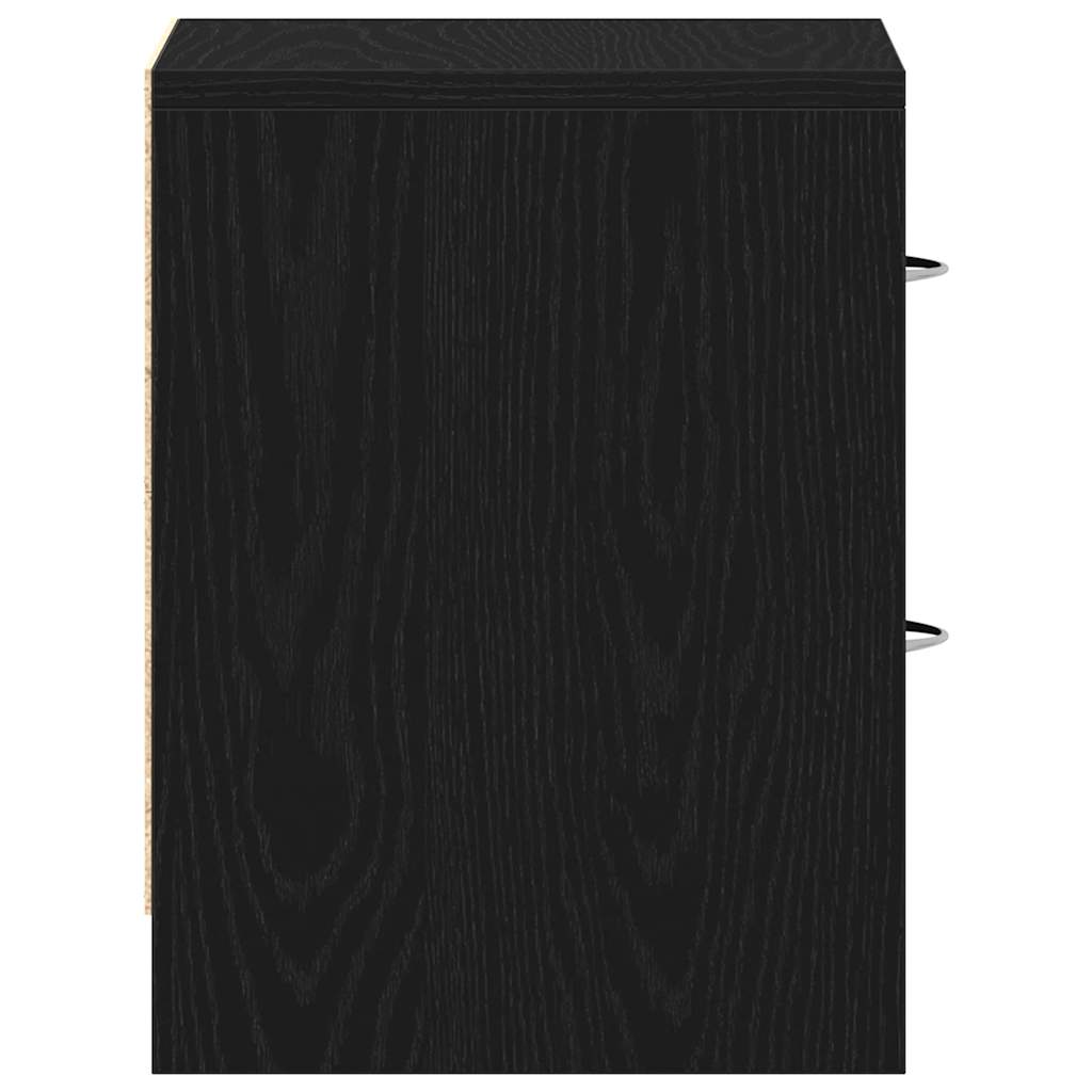Nattbord Sengbord Svart Eik 40x30x40 cm