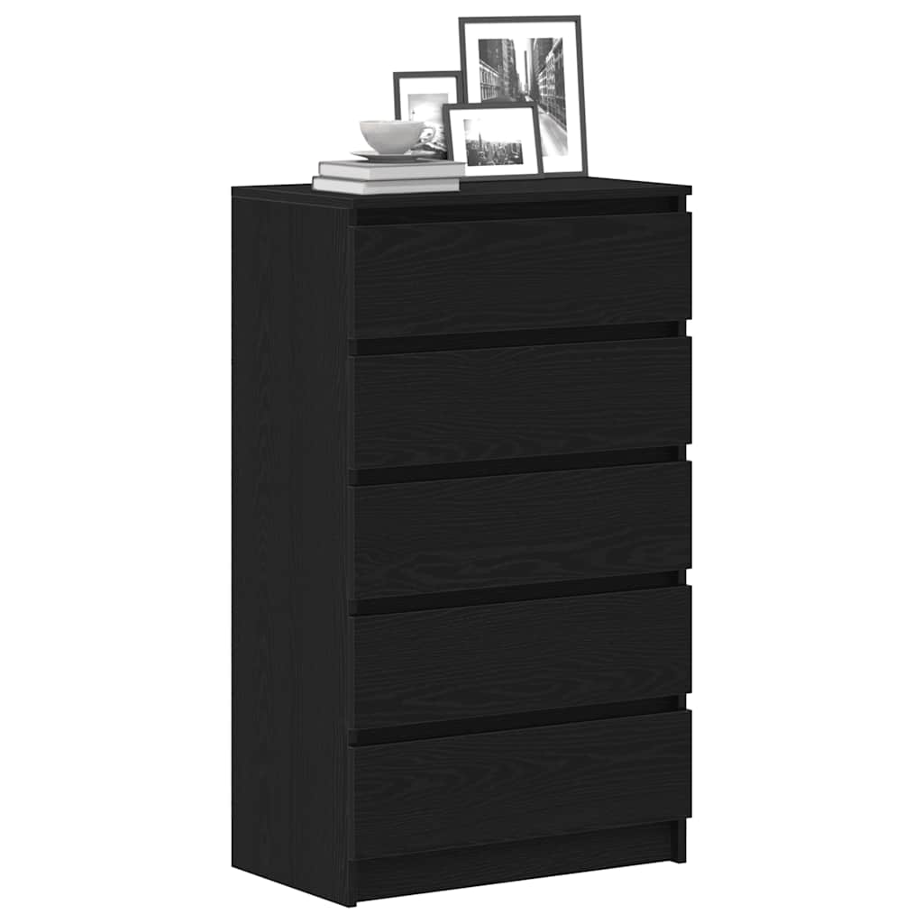 Kommode Svart Eik 60x36x103 cm