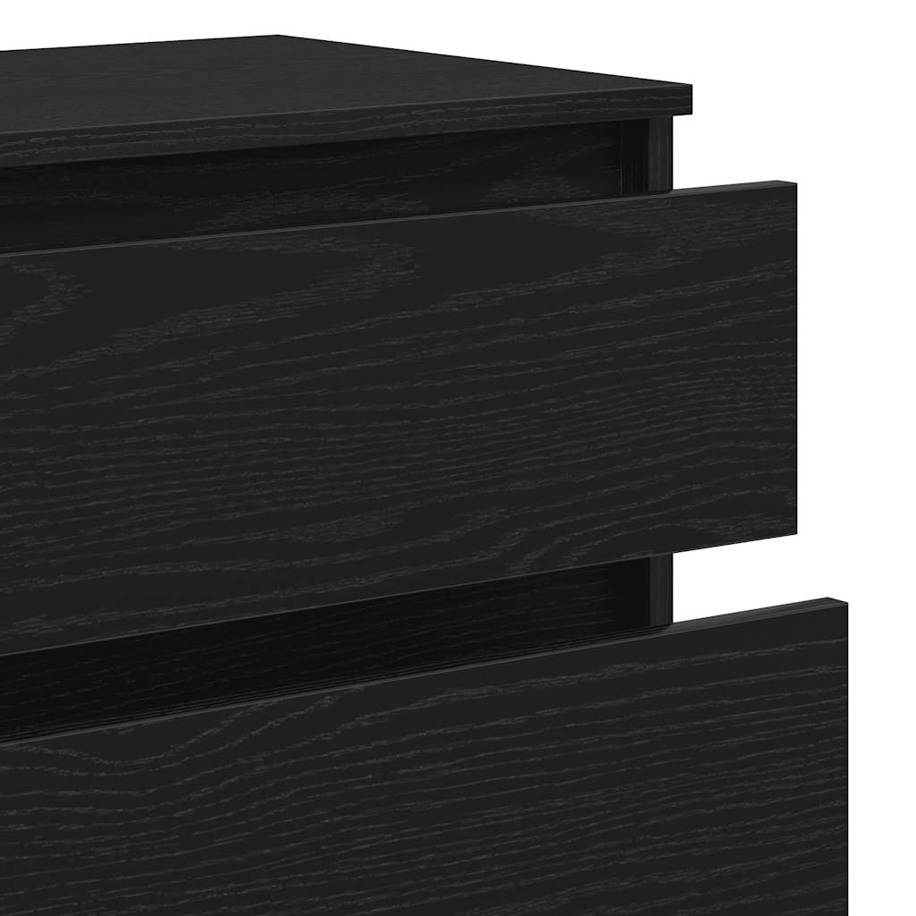 Kommode Svart Eik 60x36x103 cm