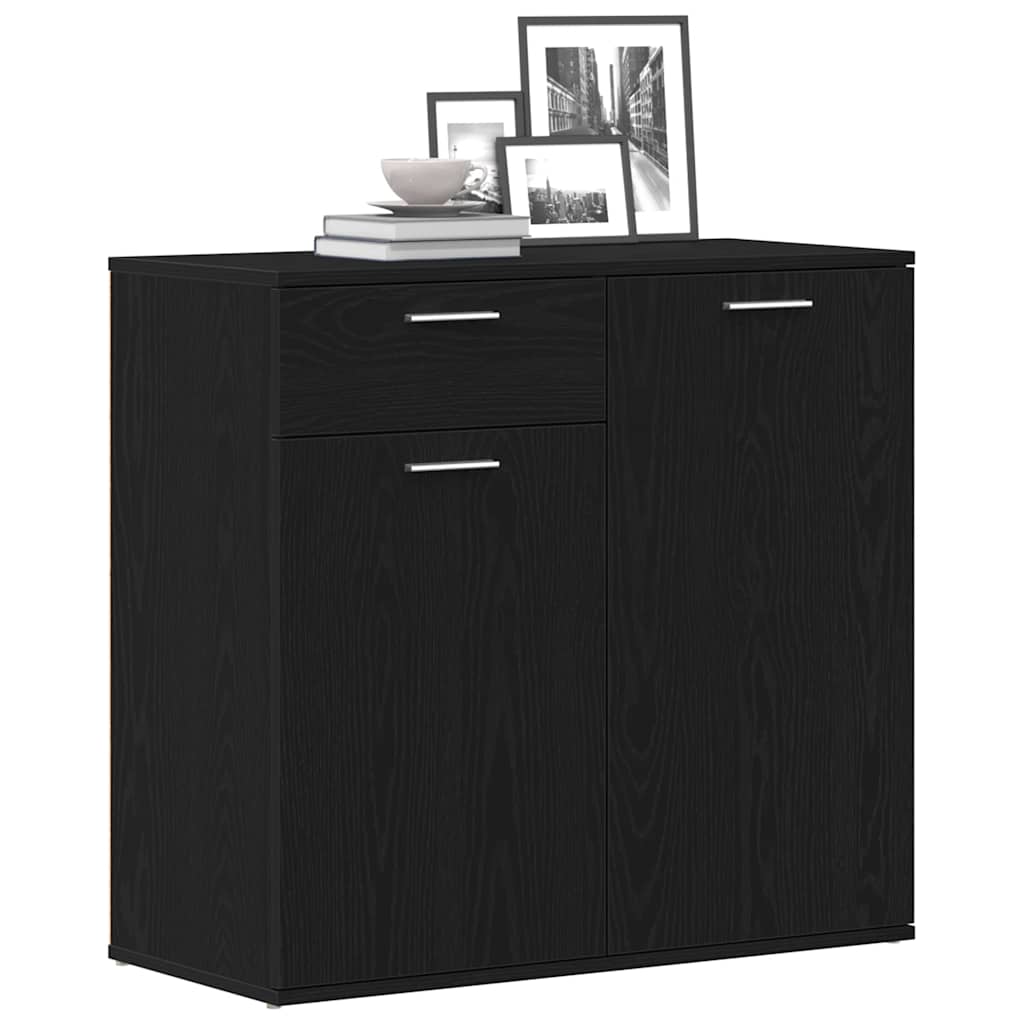 Skjenk Svart Eik 80x36x75 cm