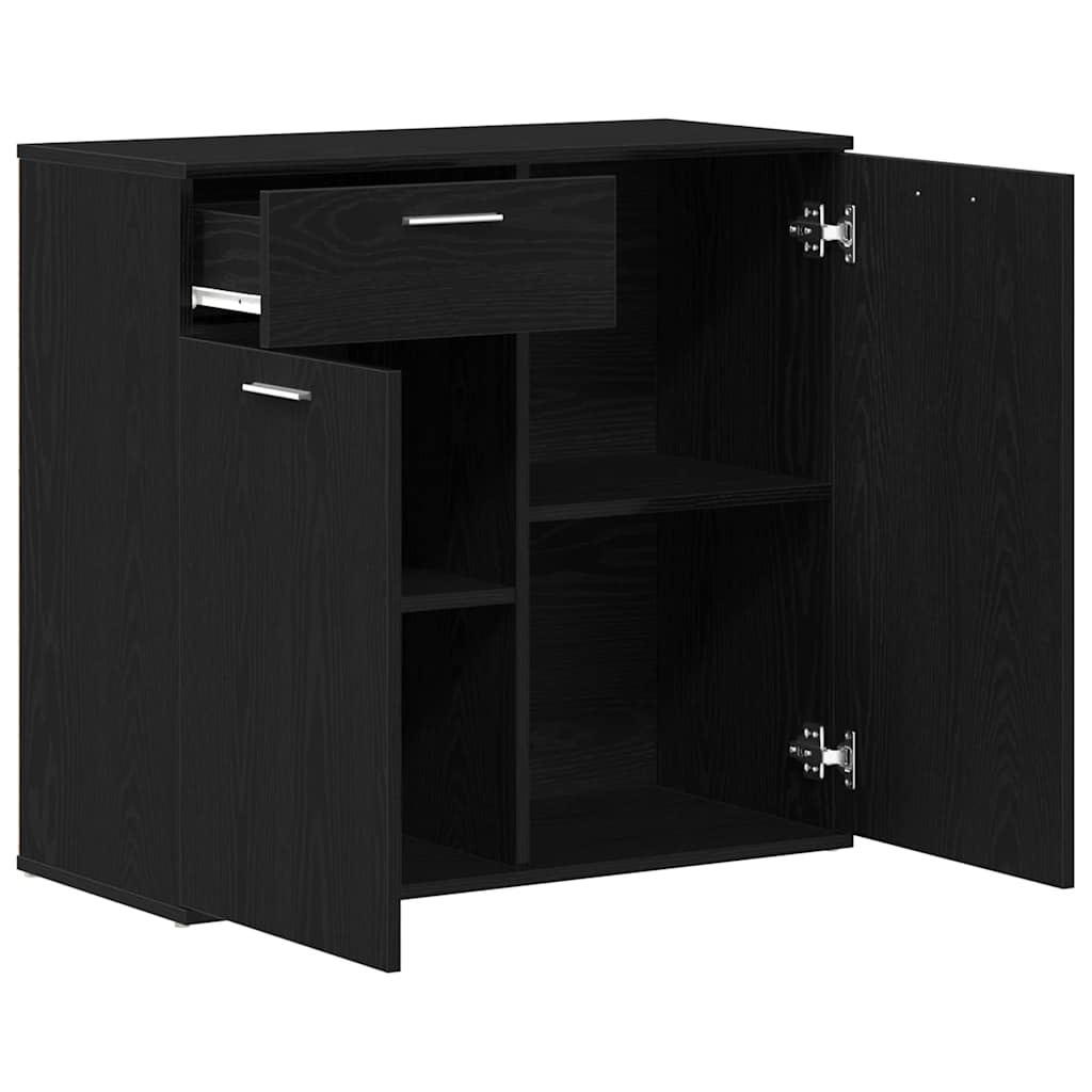 Skjenk Svart Eik 80x36x75 cm