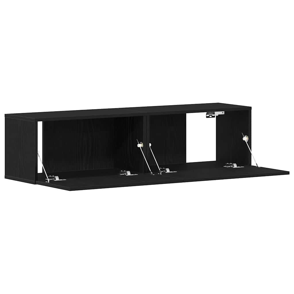 TV-Møbel Svart Eik TV-benk 120x30x30,5 cm