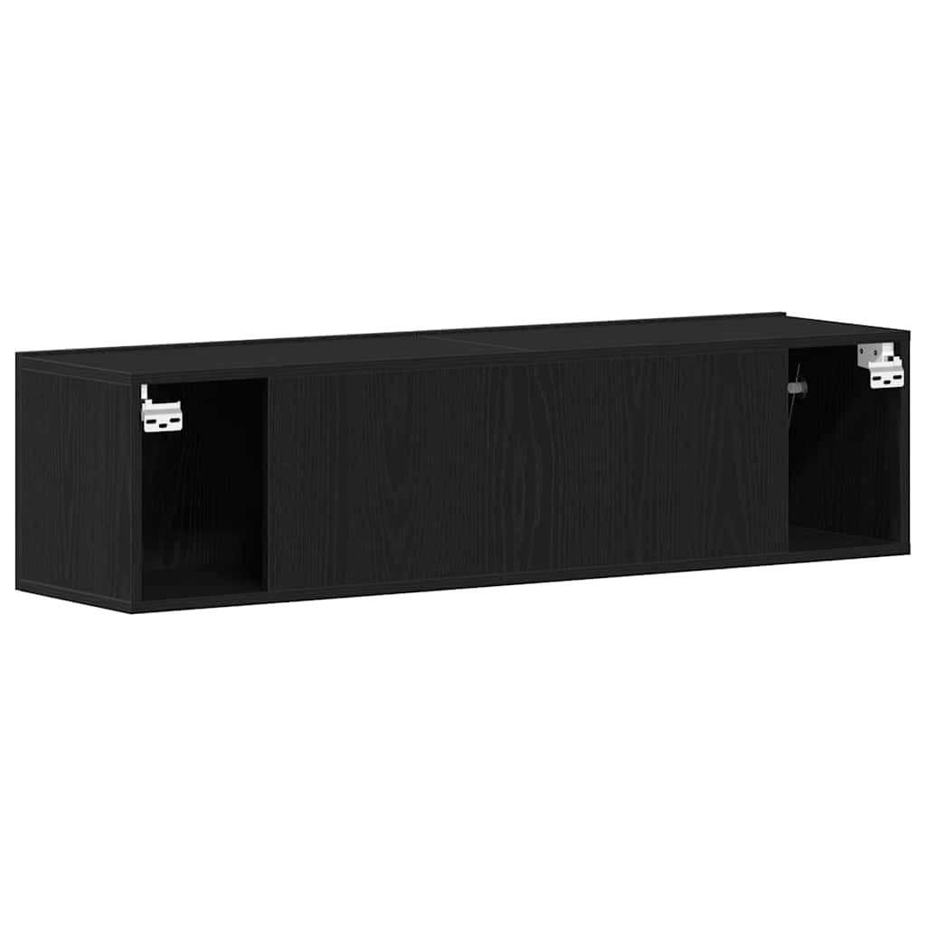 TV-Møbel Svart Eik TV-benk 120x30x30,5 cm