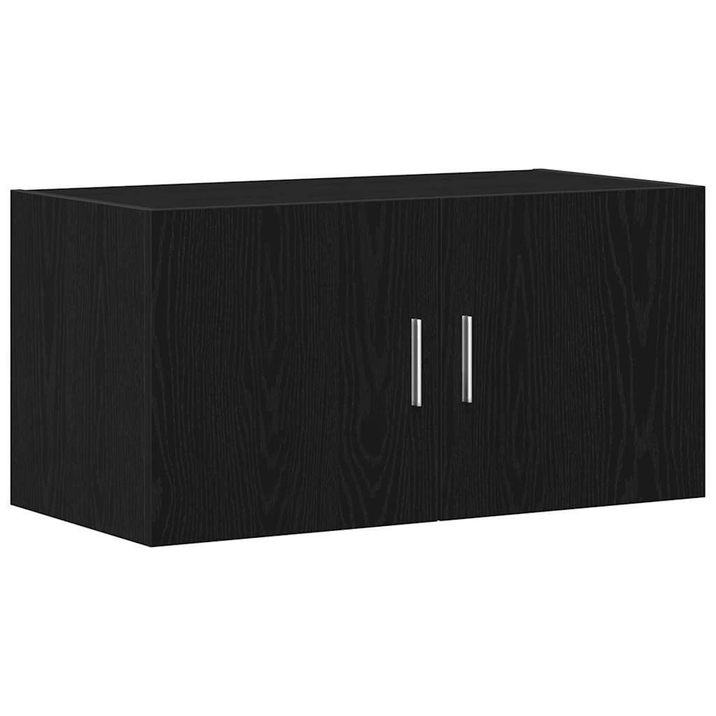 Veggskap svart eik 80x39x40 cm konstruert tre