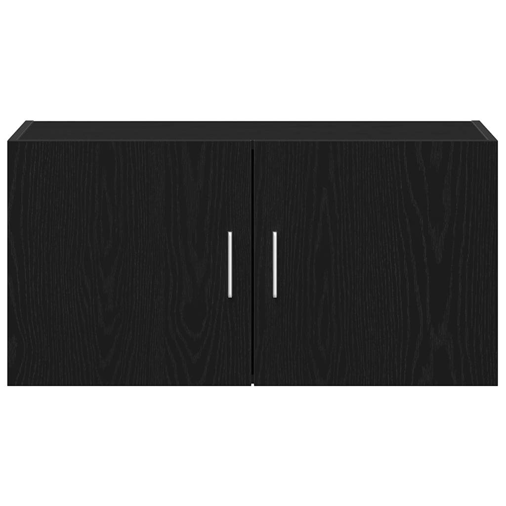 Veggskap svart eik 80x39x40 cm konstruert tre