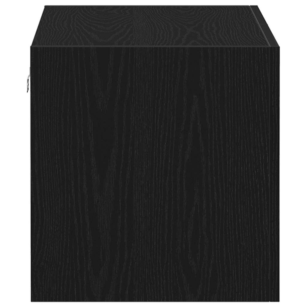 Veggskap svart eik 80x39x40 cm konstruert tre