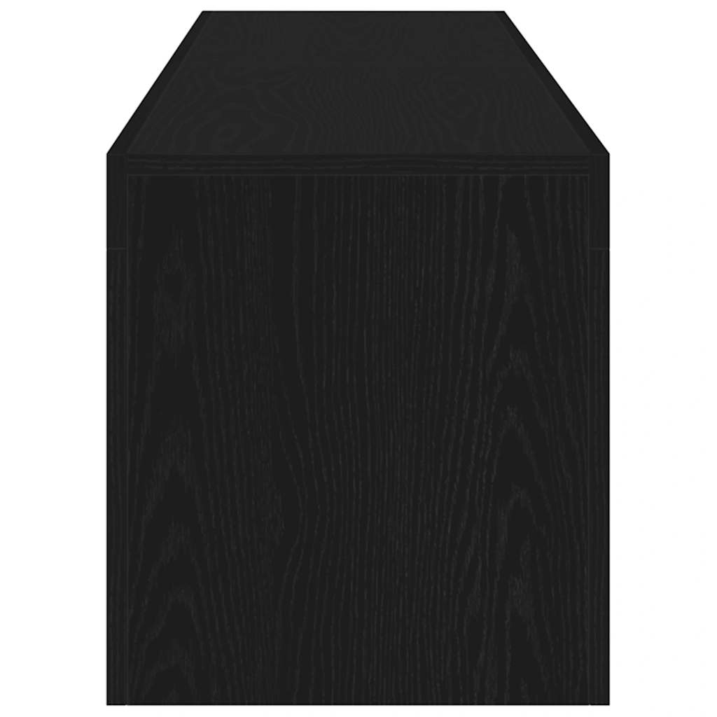 TV-Møbel Svart Eik TV-benk med LED-lys 140x36,5x40 cm