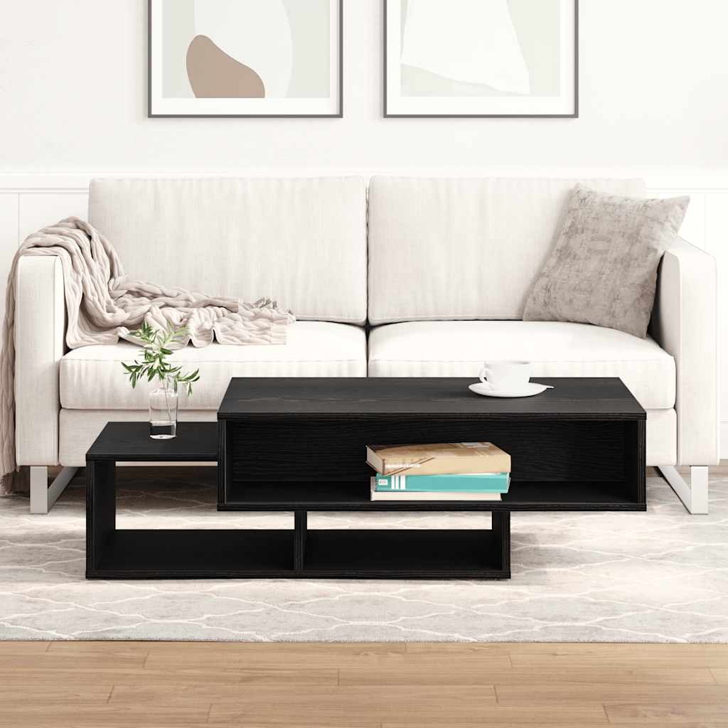 Salongbord Sofabord Svart Eik 105x55x32 cm
