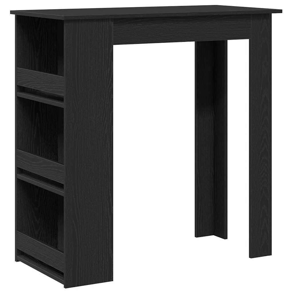 Barbord med oppbevaring svart eik 102x50x103,5 cm