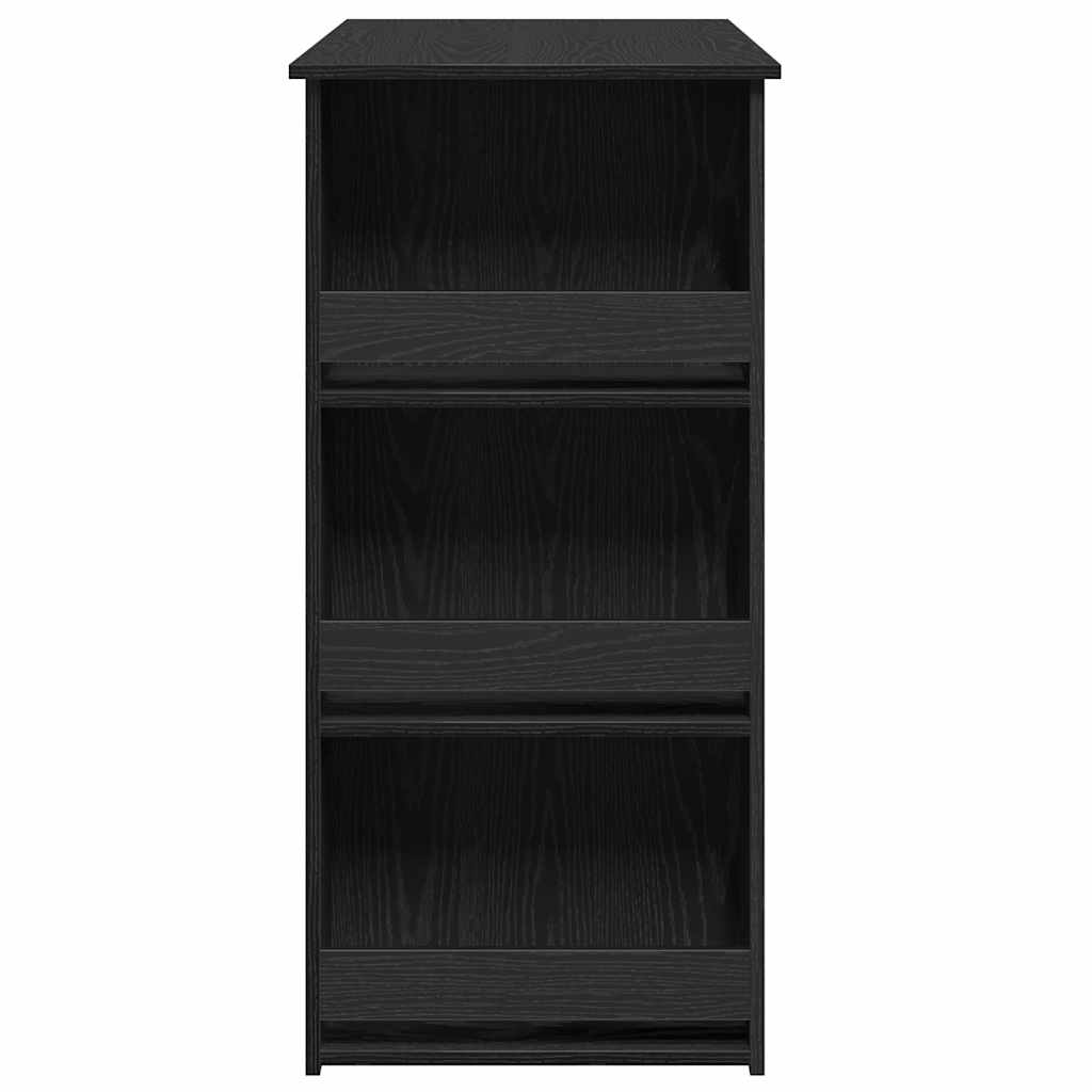 Barbord med oppbevaring svart eik 102x50x103,5 cm