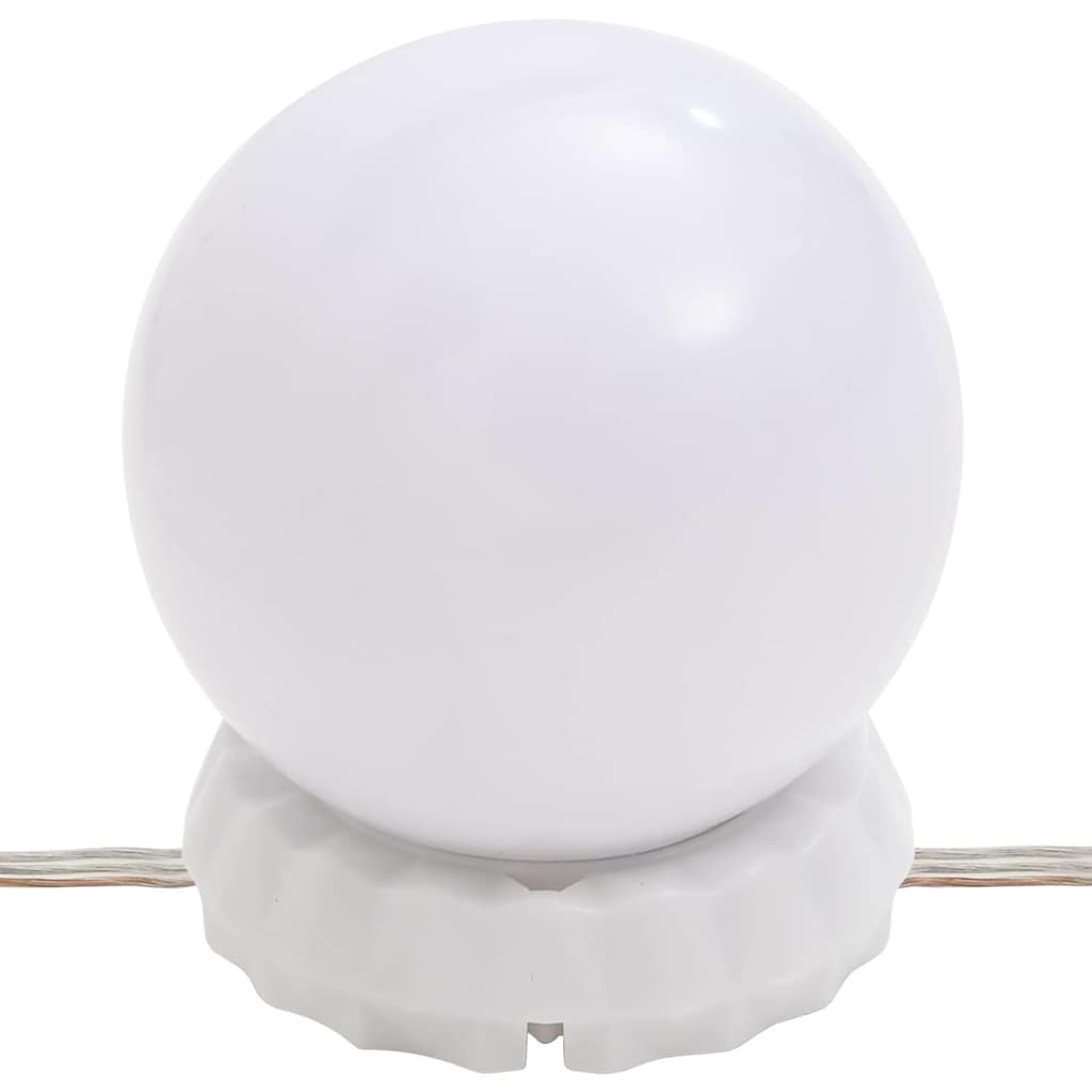 Smykkebord med LED-lamper svart eik 96x40x142 cm