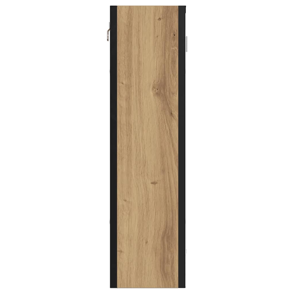 Baderomsskap med speil artisan eik 60x16x60 cm konstruert tre