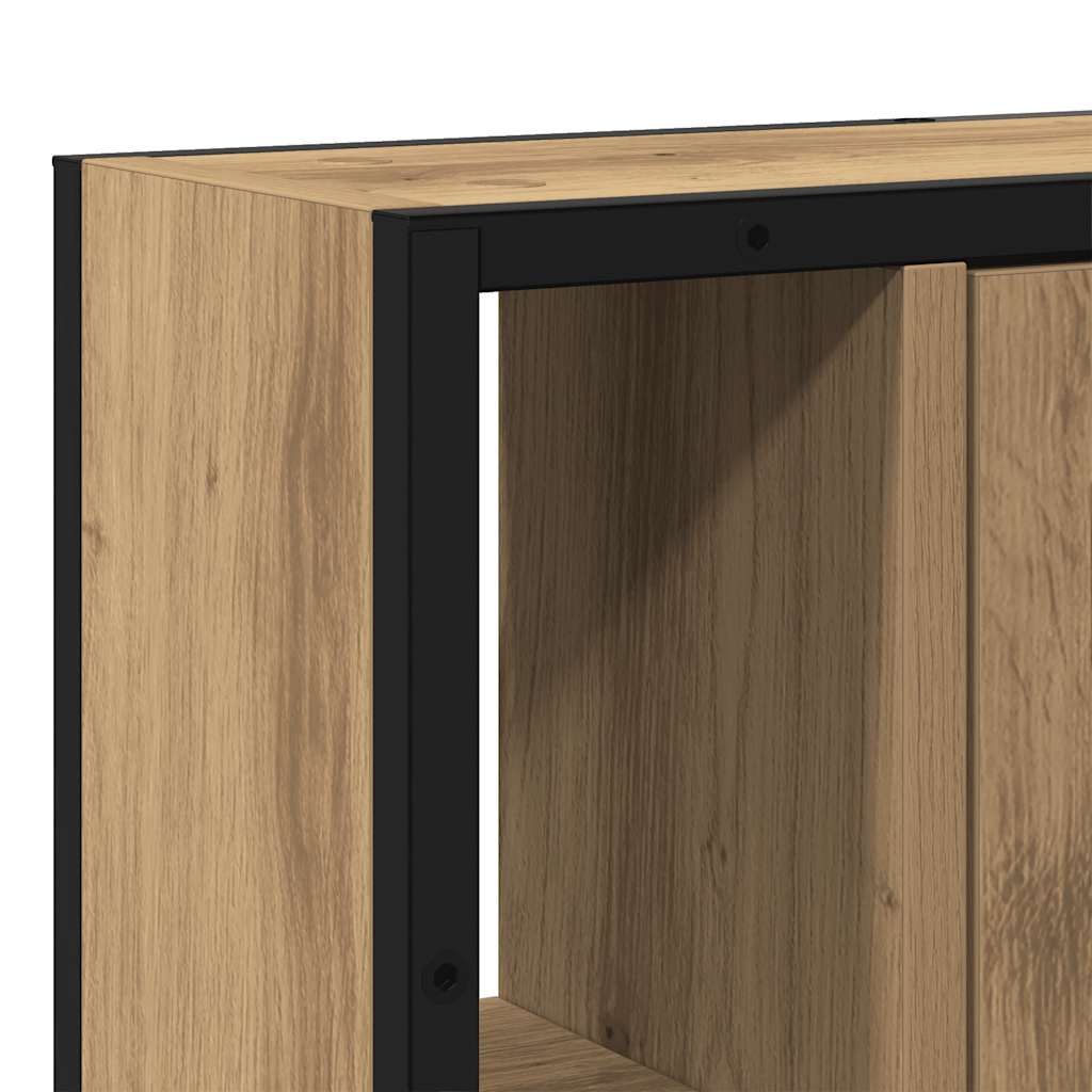 Baderomsskap med speil artisan eik 60x16x60 cm konstruert tre