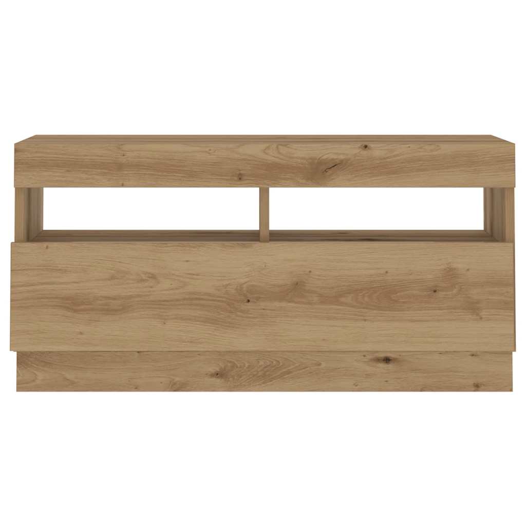 TV-Møbel Artisan Eik TV-benk med LED-lys 180x35x40 cm
