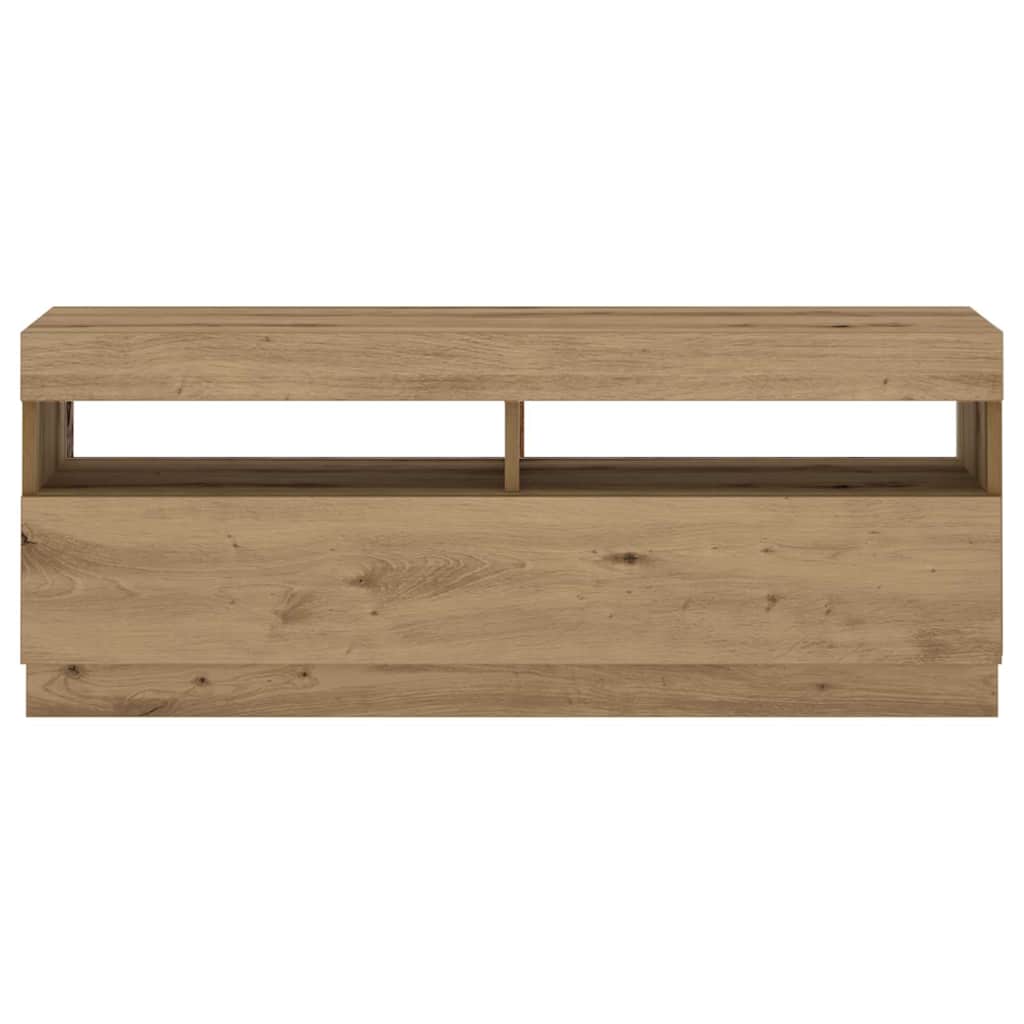 TV-Møbel Artisan Eik TV-benk med LED-lys 200x35x40 cm
