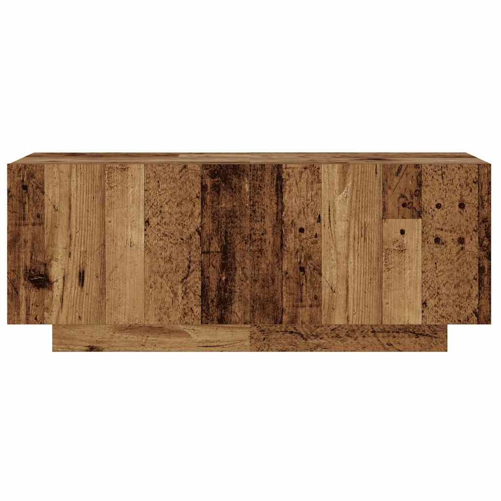 TV-Møbel Gammelt Tre TV-benk med LED-lys 260x35x40 cm