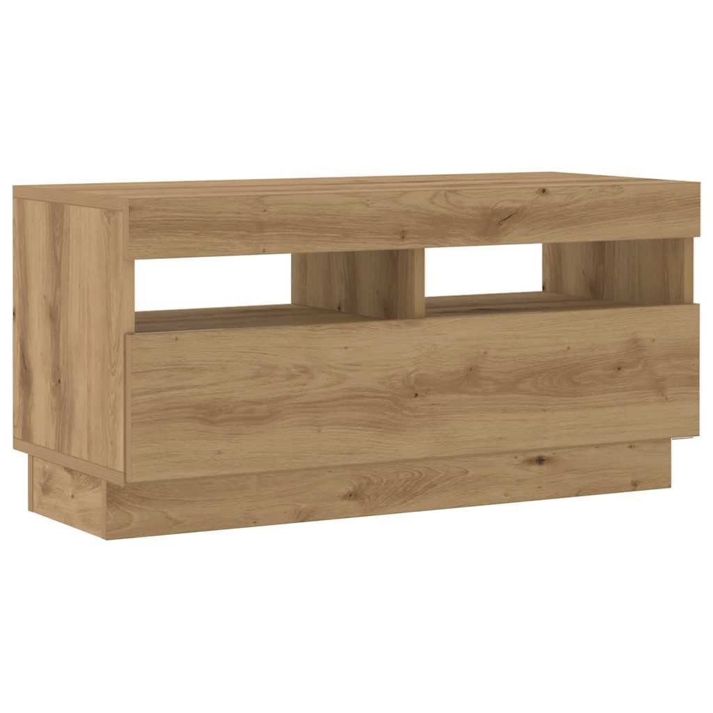 TV-Møbel Artisan Eik TV-benk med LED-lys 260x35x40 cm