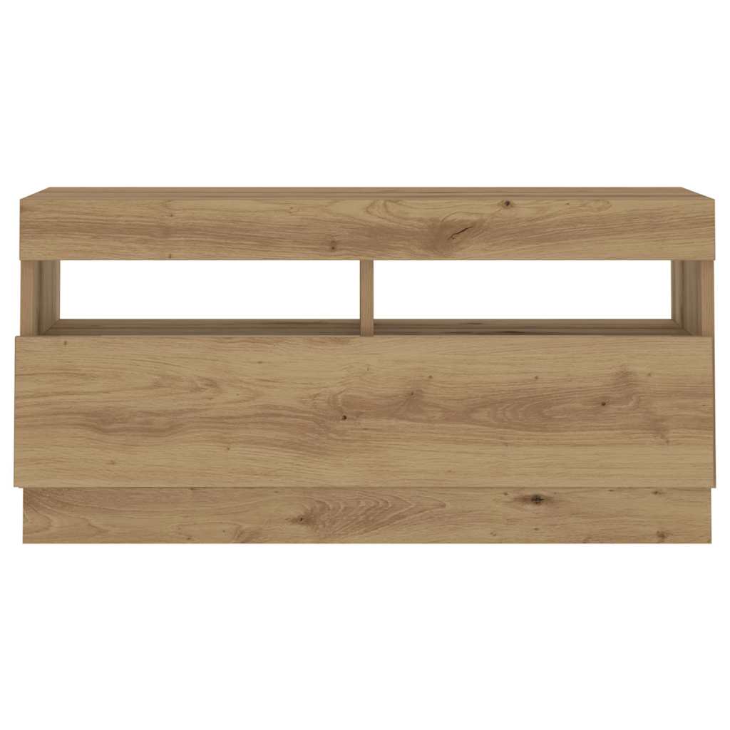 TV-Møbel Artisan Eik TV-benk med LED-lys 260x35x40 cm