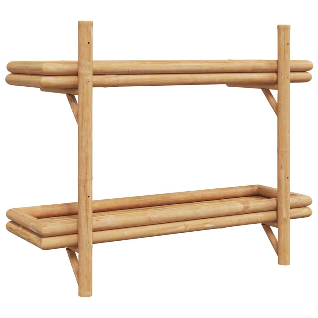 Vegghylle Tre med hylle Veggmontert Brun 75 x 26 x 60 cm Bambus
