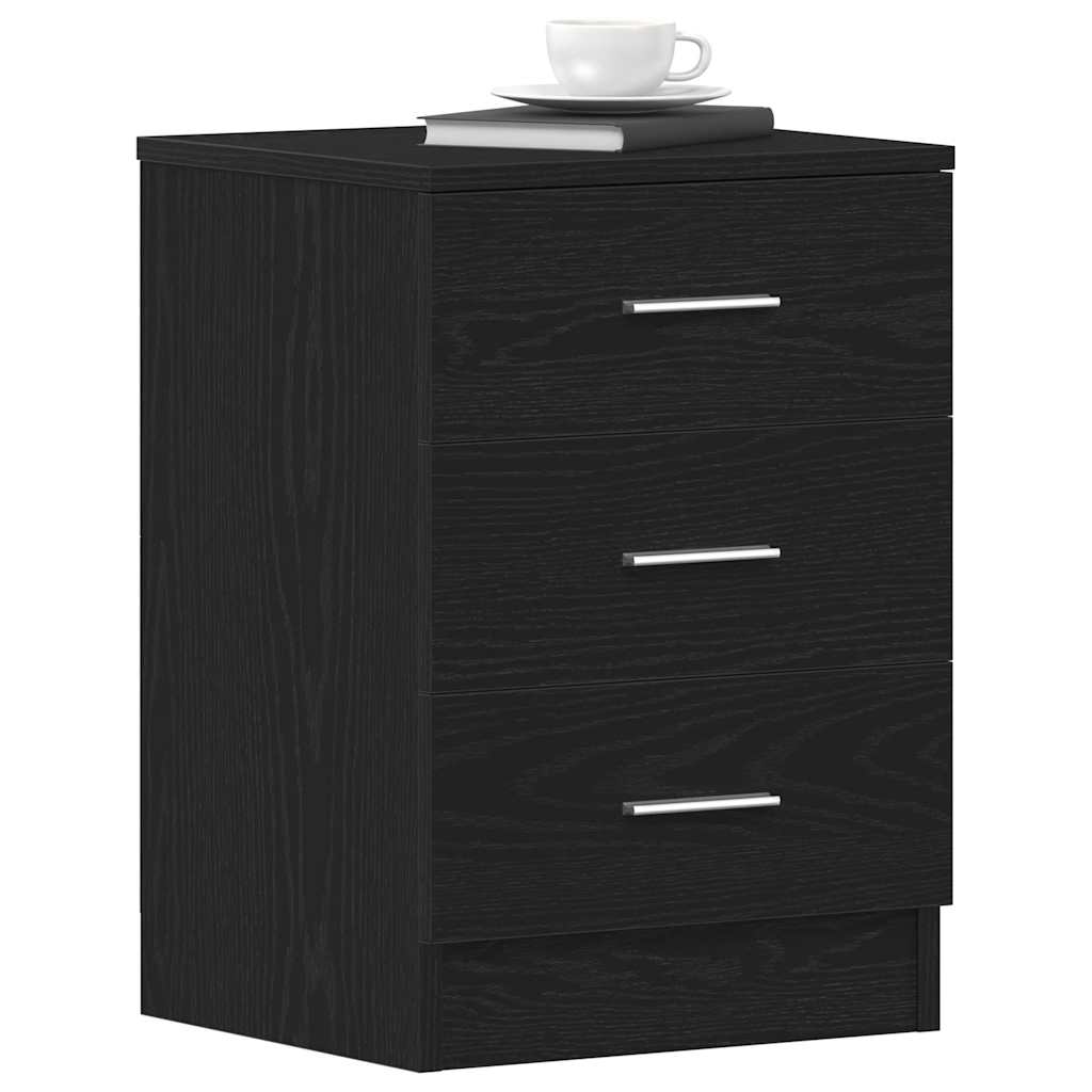 Nattbord Sengbord Svart Eik 38x35x55 cm