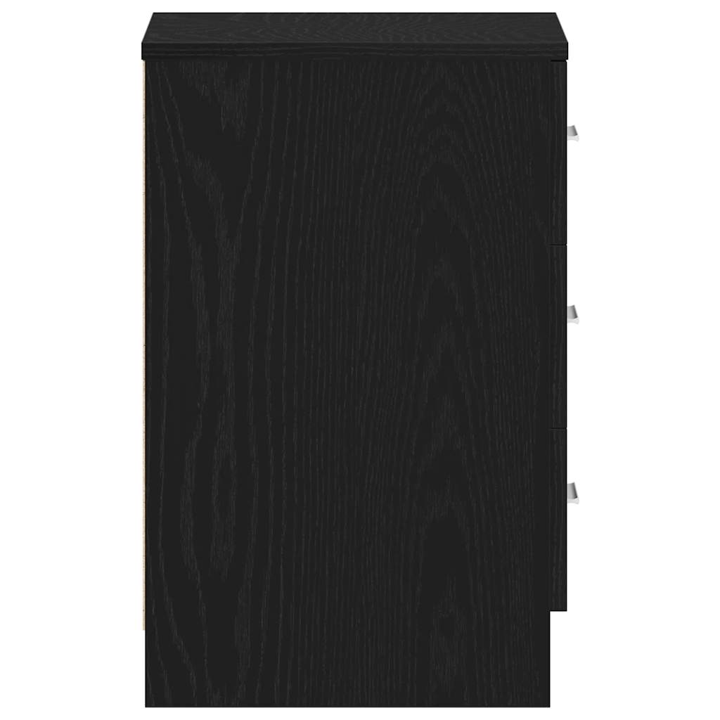 Nattbord Sengbord Svart Eik 38x35x55 cm