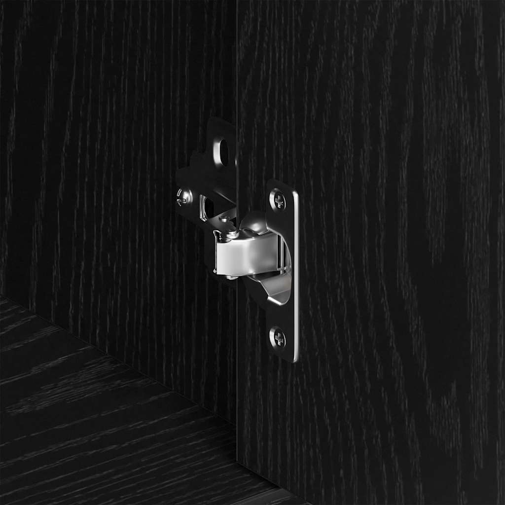 Skjenk Svart Eik 88x30x70 cm