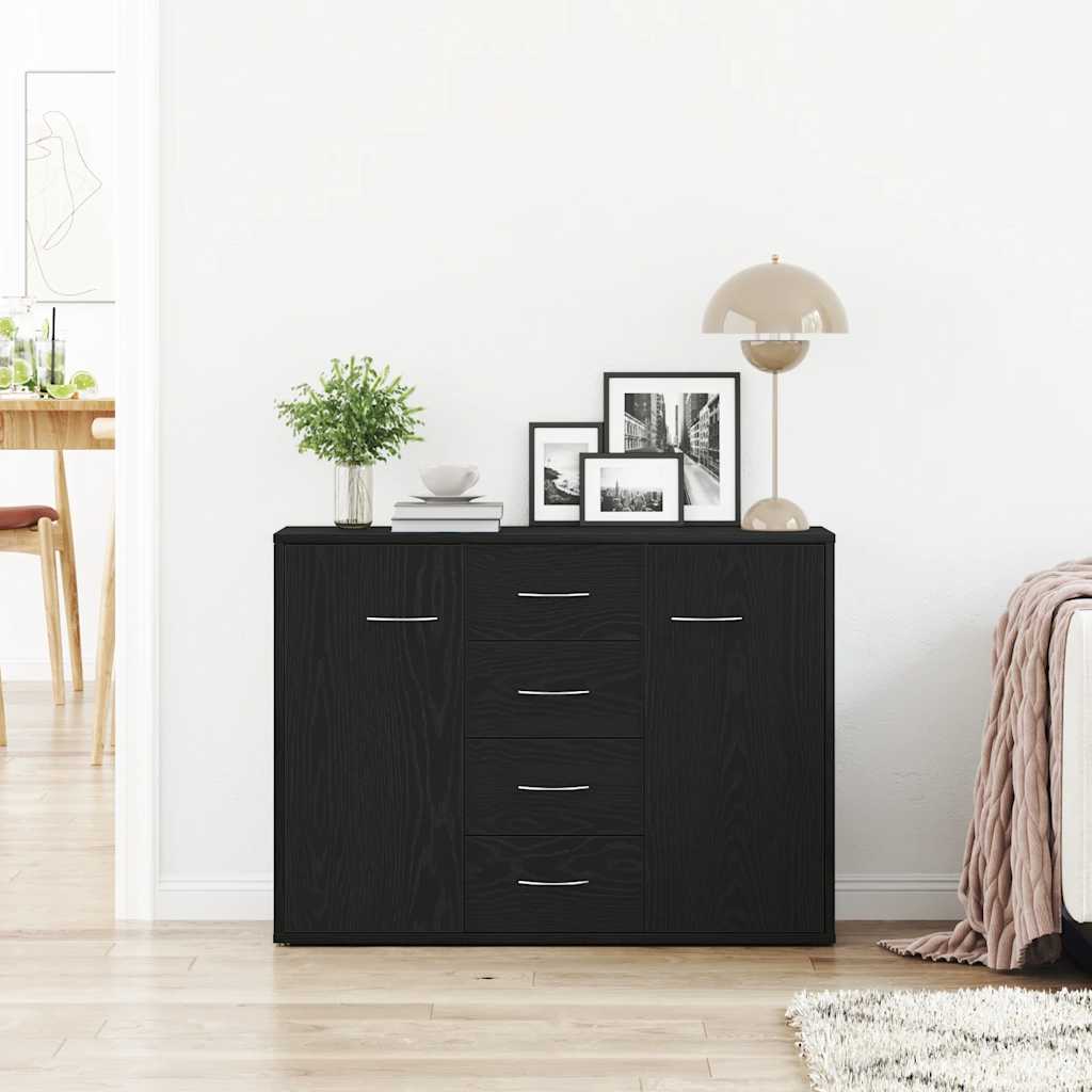 Skjenk Svart Eik 88x30x64 cm