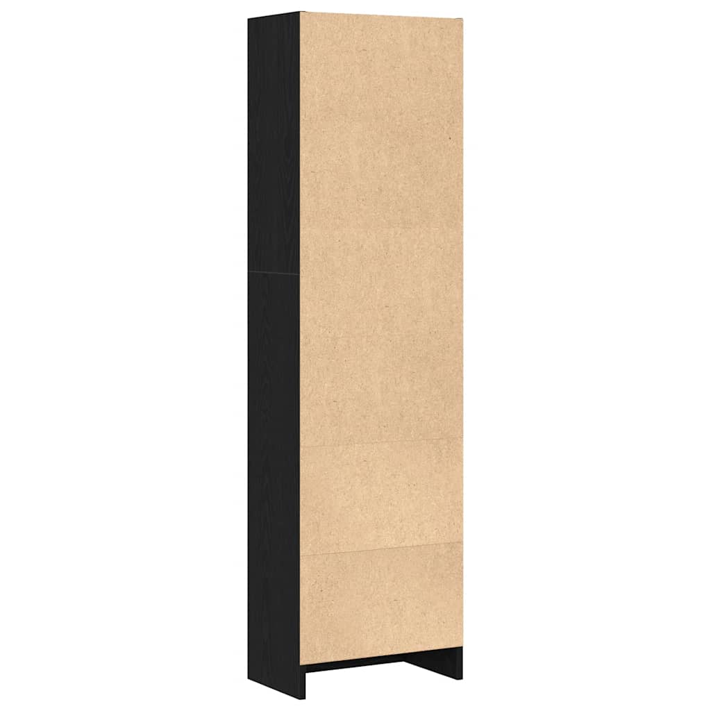 Bokhylle Svart Eik 40x24x143 cm