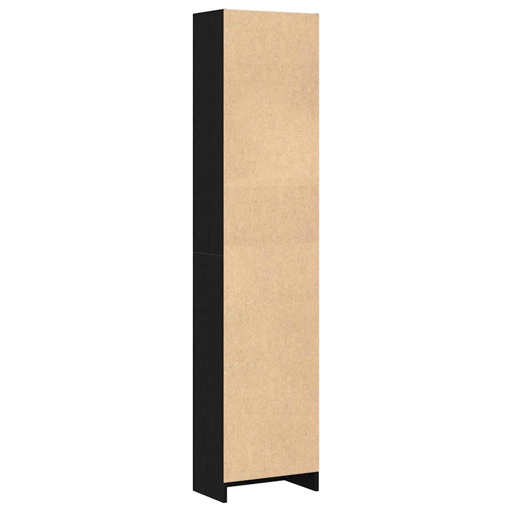 Bokhylle Svart Eik 40x24x176 cm
