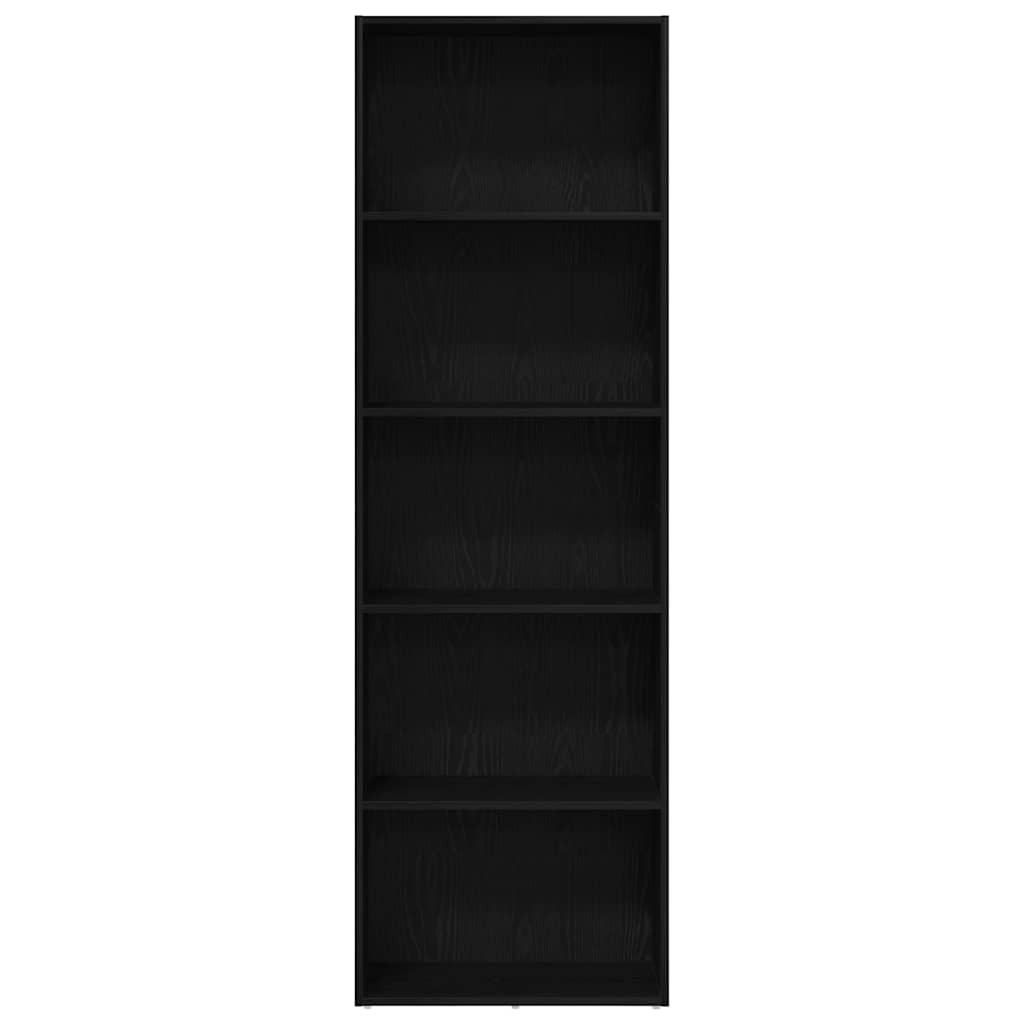 Bokhylle Svart Eik 60x30x189 cm