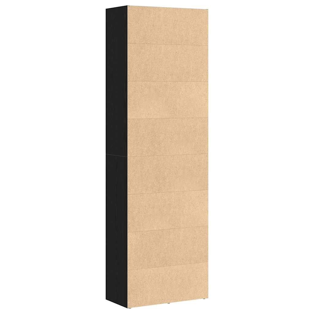 Bokhylle Svart Eik 60x30x189 cm