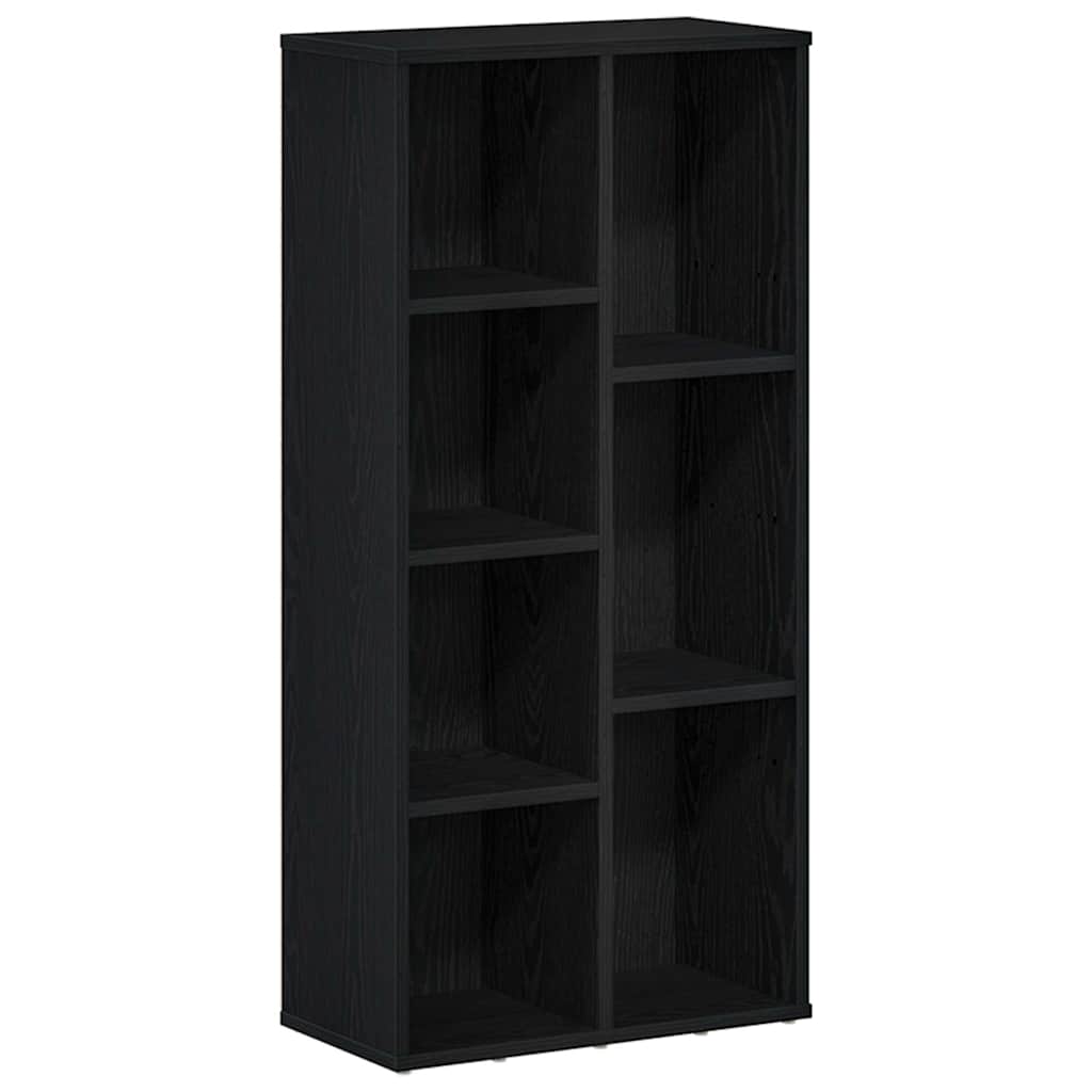 Bokhylle Svart Eik 50x25x104 cm