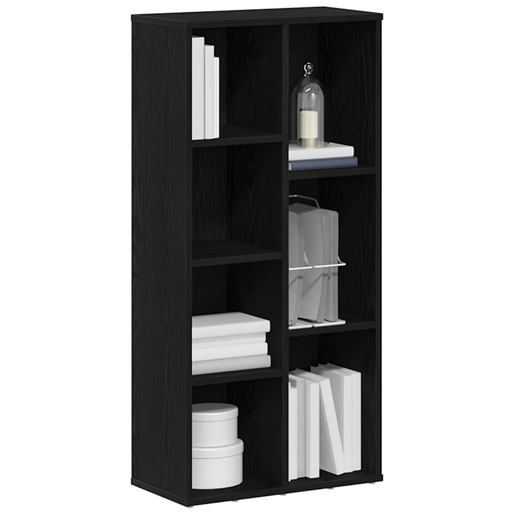 Bokhylle Svart Eik 50x25x104 cm